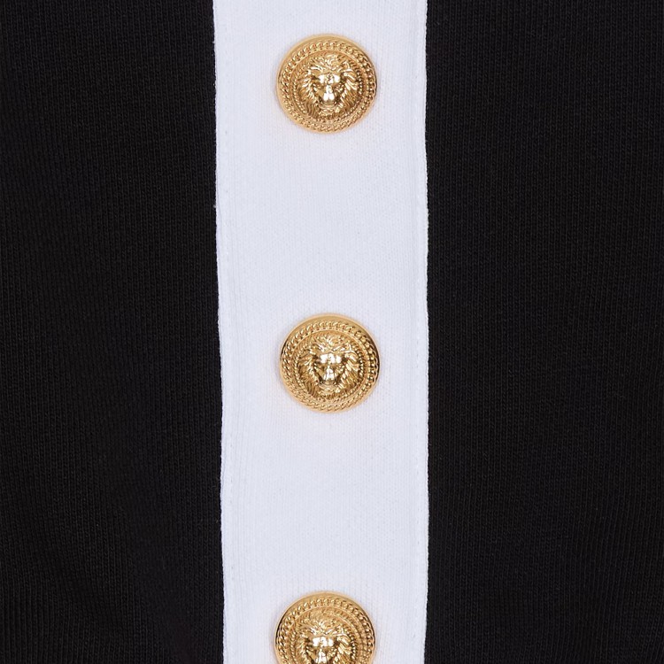 BALMAIN Top bicolore con bottoni bambina