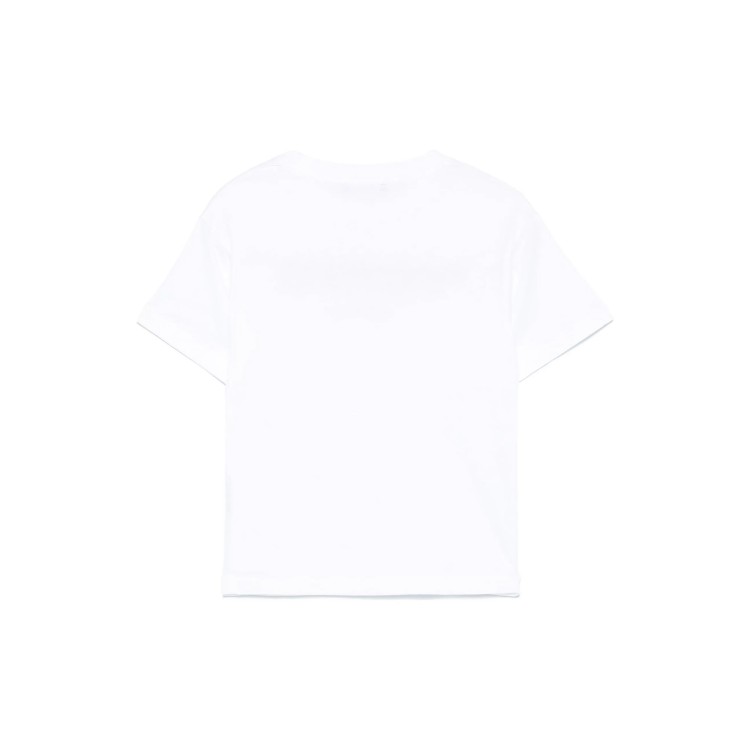 BALMAIN T-shirt bianca con logo frontale bambini
