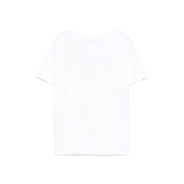 BALMAIN T-shirt bianca con logo multicolore bambini