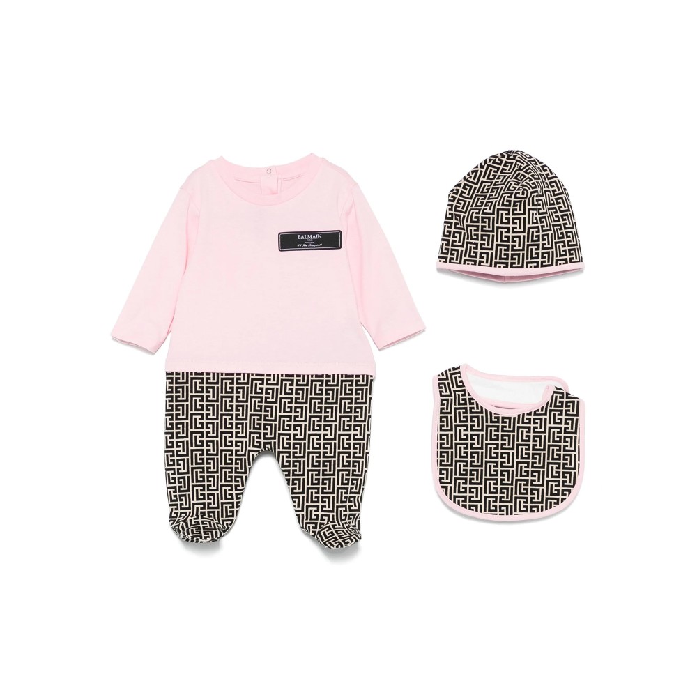 BALMAIN Set rosa tutina con...