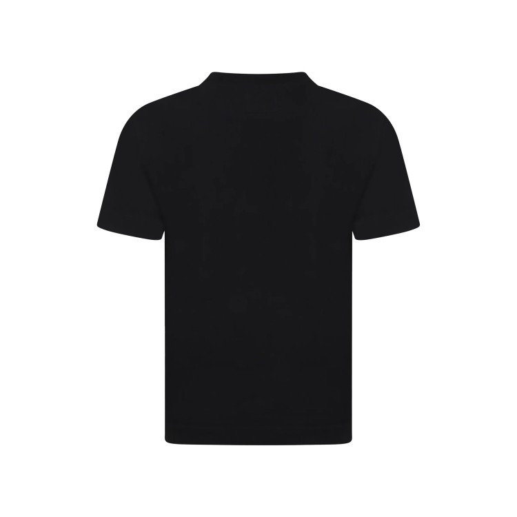 C.P. COMPANY T-shirt nera con logo sul petto bambini