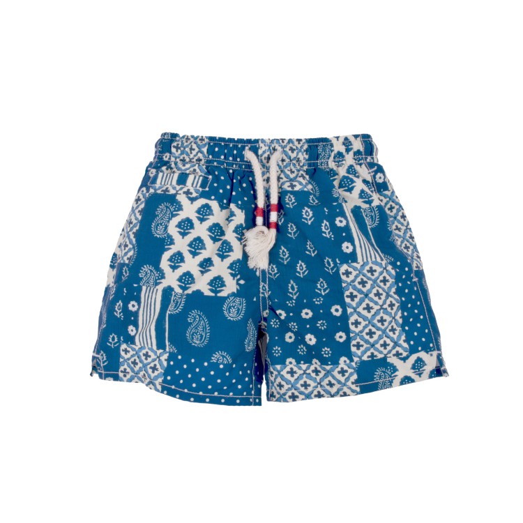 SAINT BARTH Costume azzurro patchwork bambino