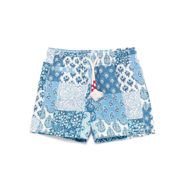 SAINT BARTH Costume azzurro stampa bandana bambino