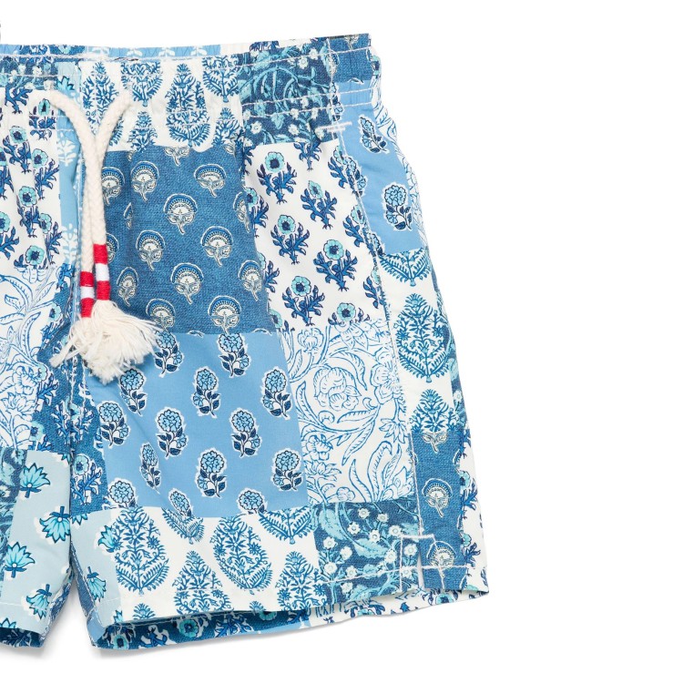SAINT BARTH Costume azzurro stampa bandana bambino