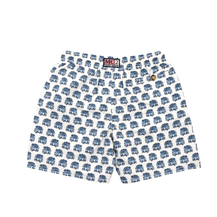 SAINT BARTH Costume bianco stampa elefanti bambino