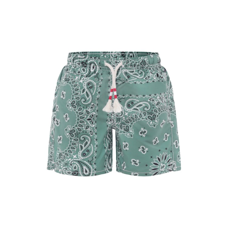 SAINT BARTH Costume salvia stampa bandana bambino