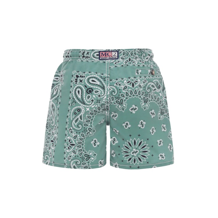 SAINT BARTH Costume salvia stampa bandana bambino