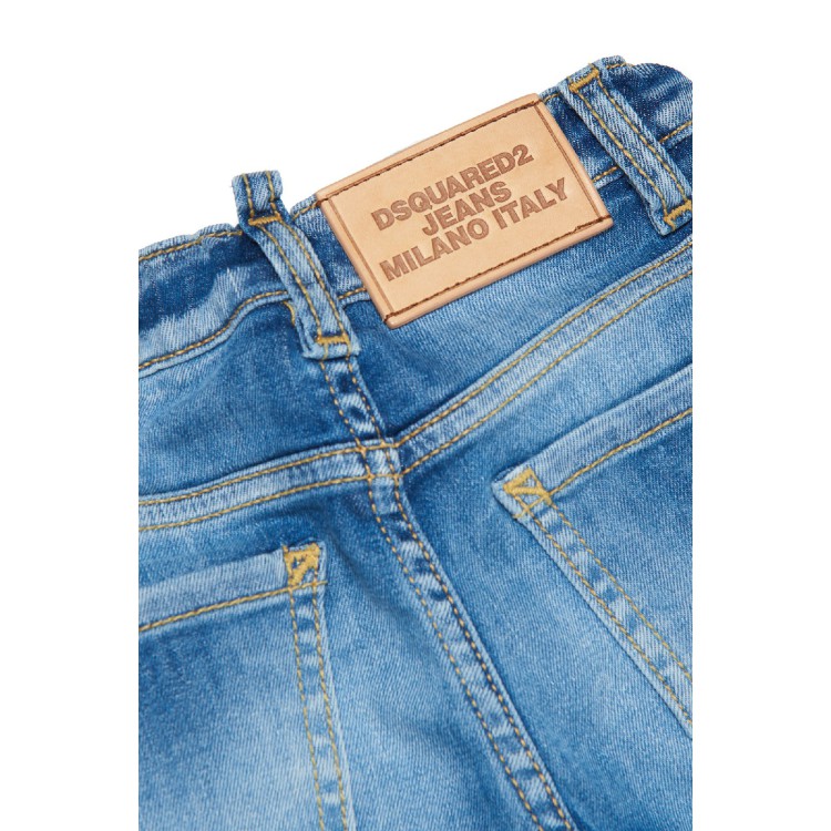DSQUARED Jeans azzurri slavati neonato
