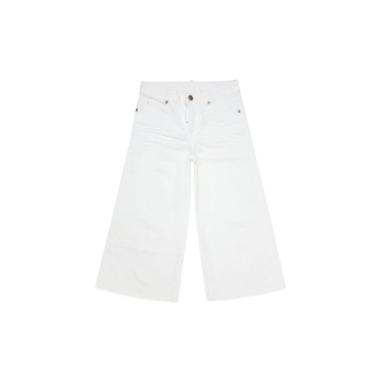 DSQUARED Pantalone bianco bambina