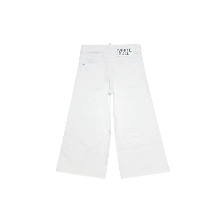 DSQUARED Pantalone bianco bambina