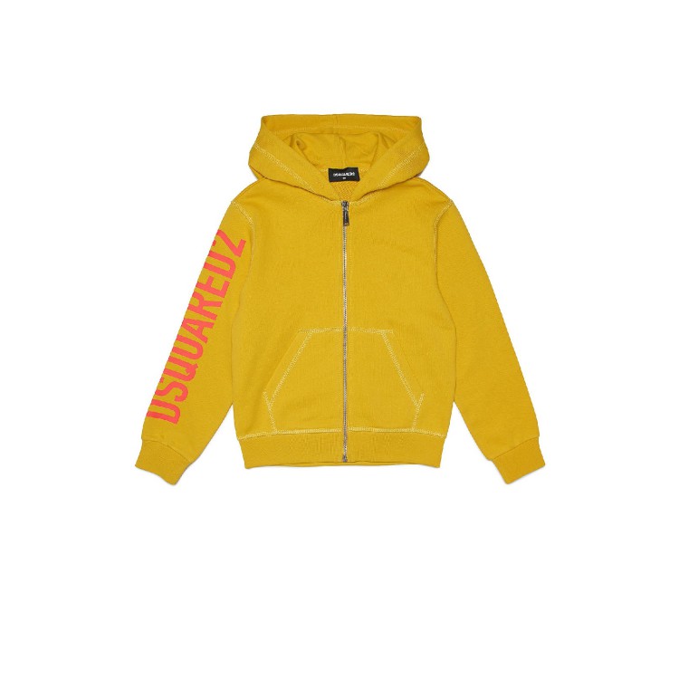 DSQUARED Felpa giallo ocra bambina