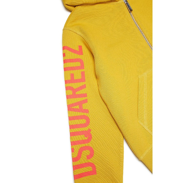 DSQUARED Felpa giallo ocra bambina