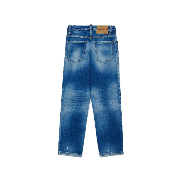 DSQUARED Jeans lavaggio medio con strappi bambini
