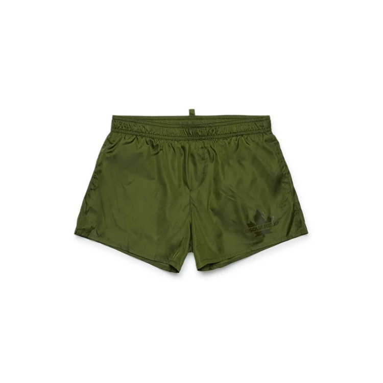 DSQUARED Costume da bagno verde con stampa bambino