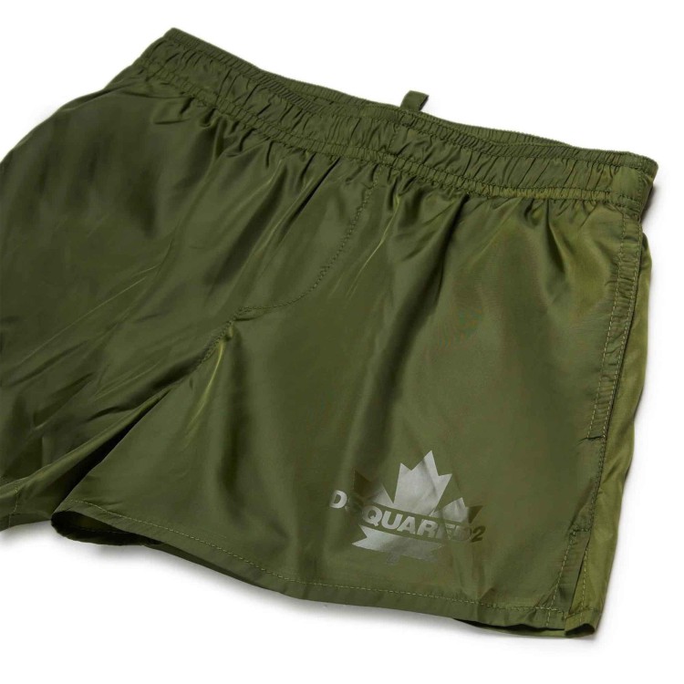 DSQUARED Costume da bagno verde con stampa bambino