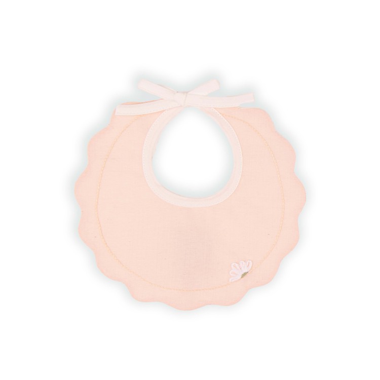 MARLU' Bavetta albicocca ricamo fiorellino neonata