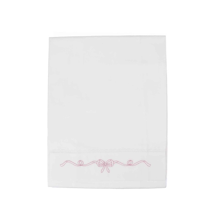MARLU' Set lenzuolino con fiocco melograno neonata