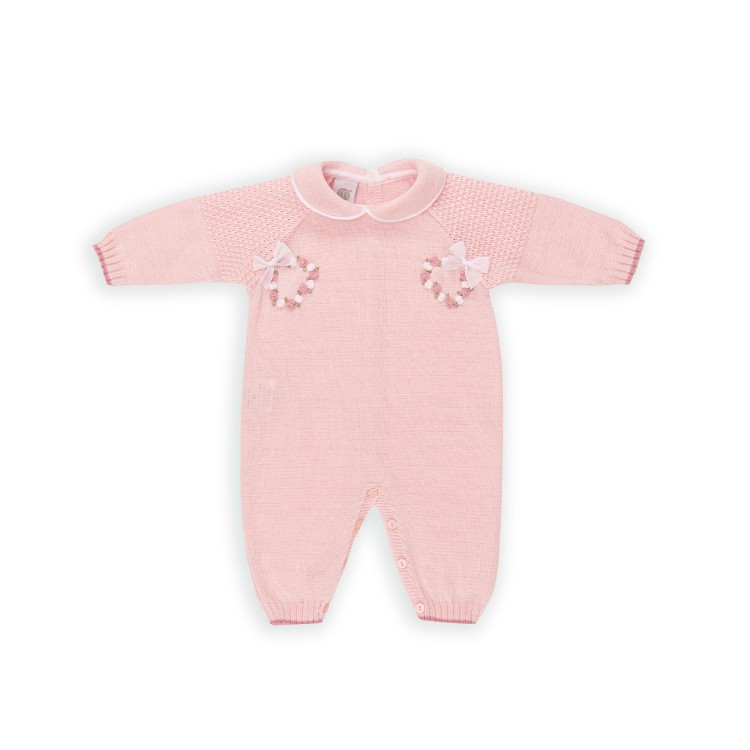 MARLU' Tutina rosa e melograno neonata