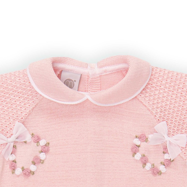 MARLU' Tutina rosa e melograno neonata