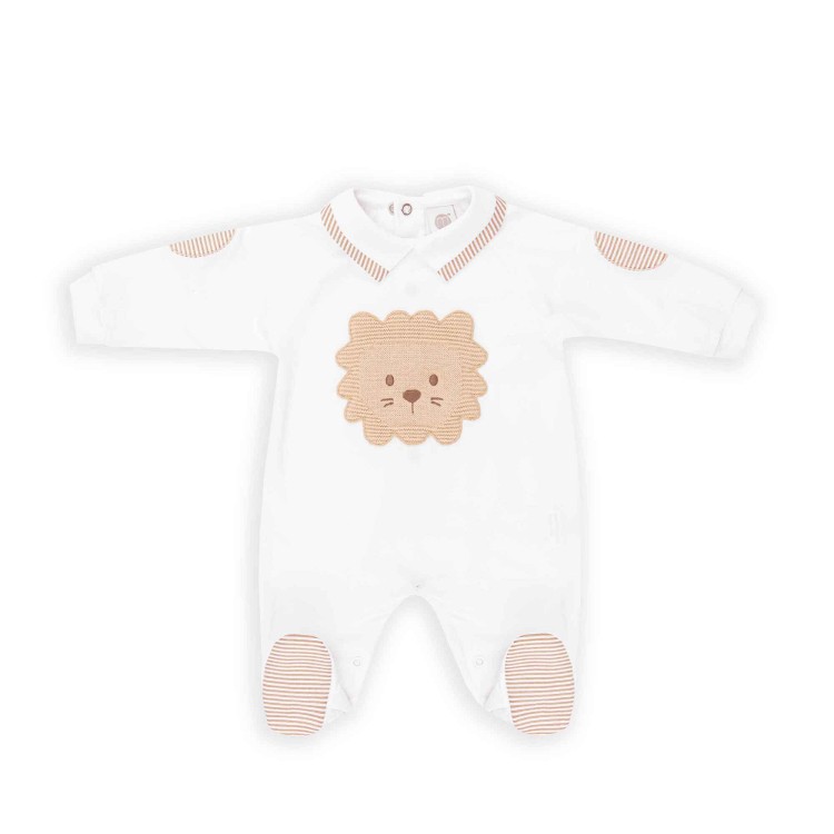 MARLU' Tutina bianca leoncino neonato