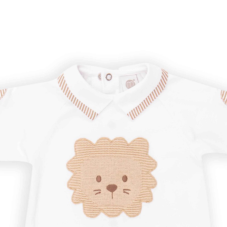MARLU' Tutina bianca leoncino neonato