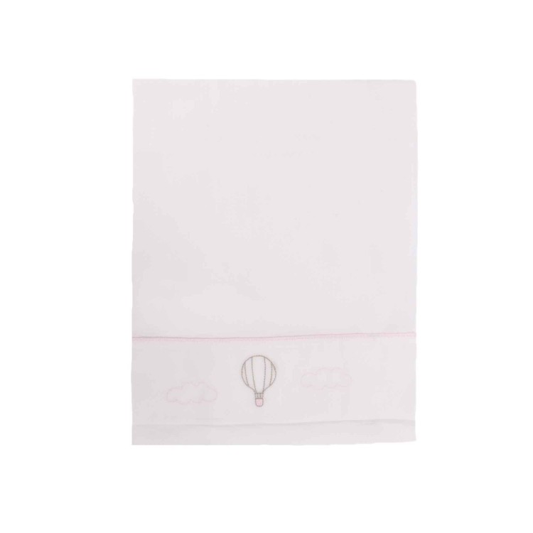 MARLU' Set lenzuolino con mongolfiera rosa neonata