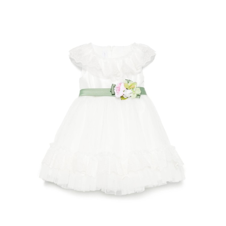 COLORI CHIARI Abito bianco elegante neonata