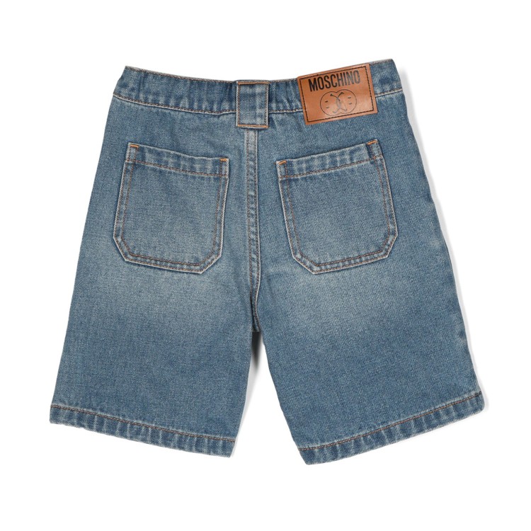 MOSCHINO Shorts denim con effetto vissuto bambino