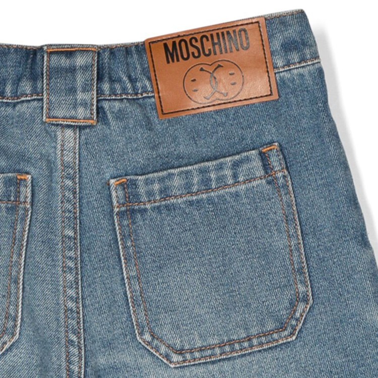 MOSCHINO Shorts denim con effetto vissuto bambino