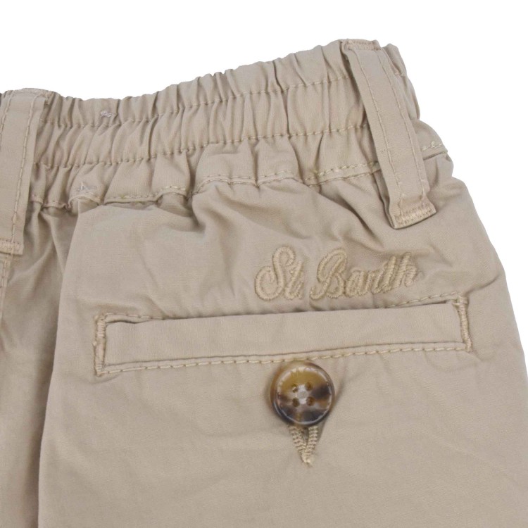 SAINT BARTH Bermuda beige in cotone bambino