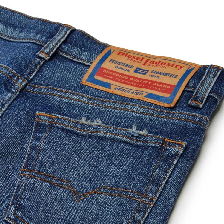 DIESEL Jeans blu scuro slavati cinque tasche bambino