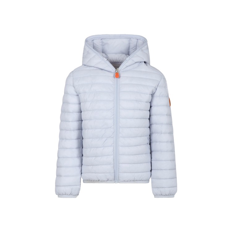 SAVE THE DUCK Piumino celeste in nylon trapuntato bambino