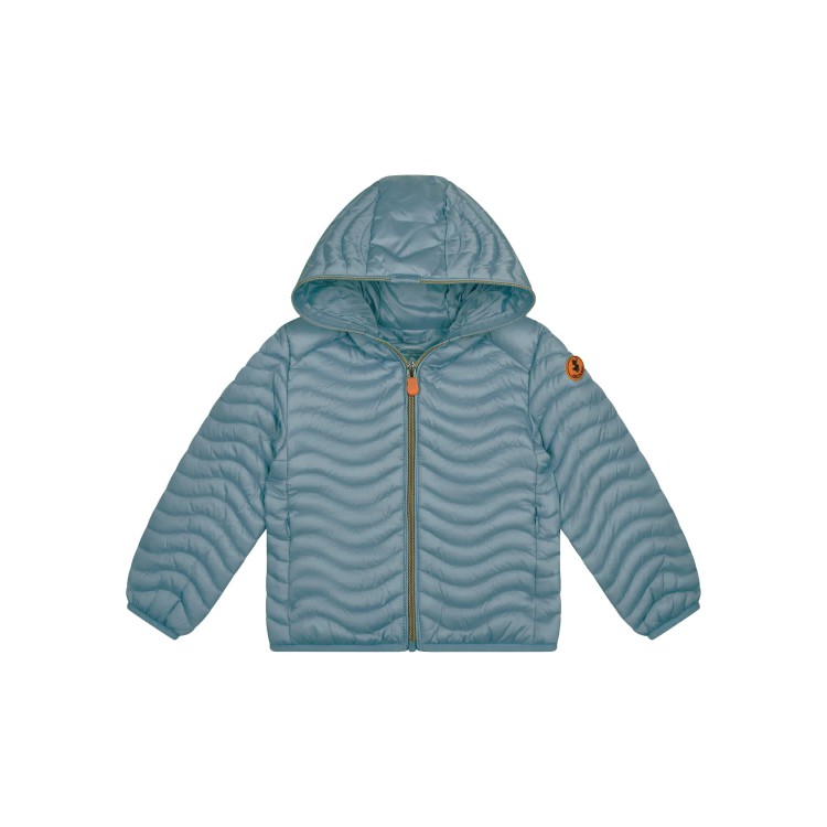 SAVE THE DUCK Piumino oceano in nylon trapuntato ad onde bambina
