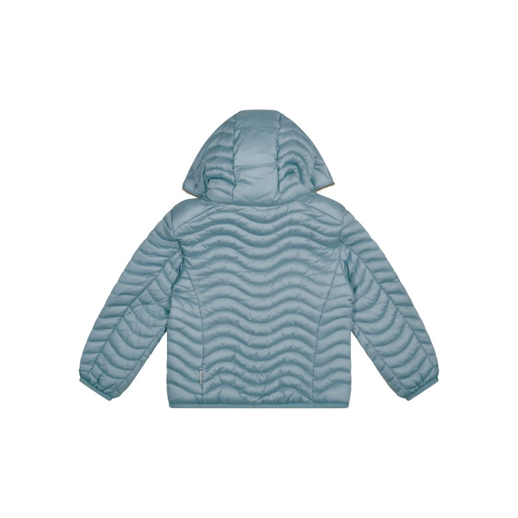 SAVE THE DUCK Piumino oceano in nylon trapuntato ad onde bambina