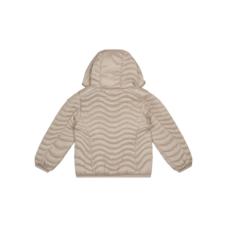 SAVE THE DUCK Piumino sabbia in nylon trapuntato ad onde bambina