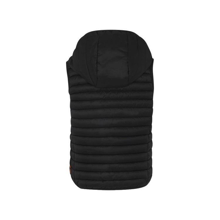 SAVE THE DUCK Gilet nero imbottito con cappuccio bambino