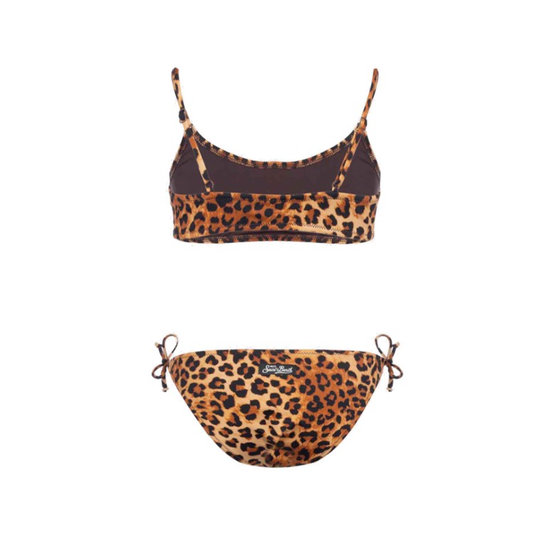 SAINT BARTH Bikini stampato leopardato bambina