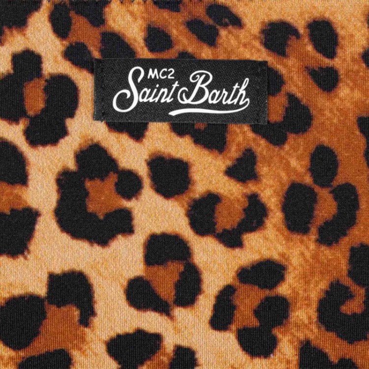 SAINT BARTH Bikini stampato leopardato bambina