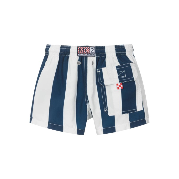 SAINT BARTH Costume a righe blu navy bambino