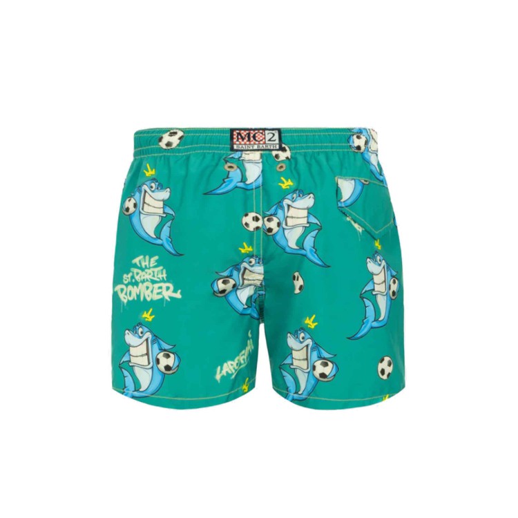 SAINT BARTH Costume verde Shark Bomber bambino