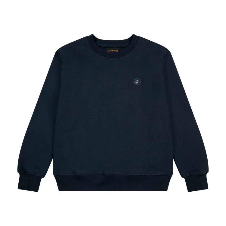 SAVE THE DUCK Felpa blu navy girocollo bambini