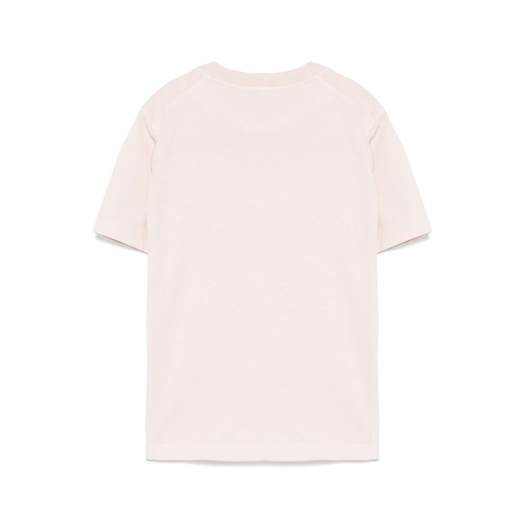 STONE ISLAND T-shirt rosa antico con logo ricamato bambini
