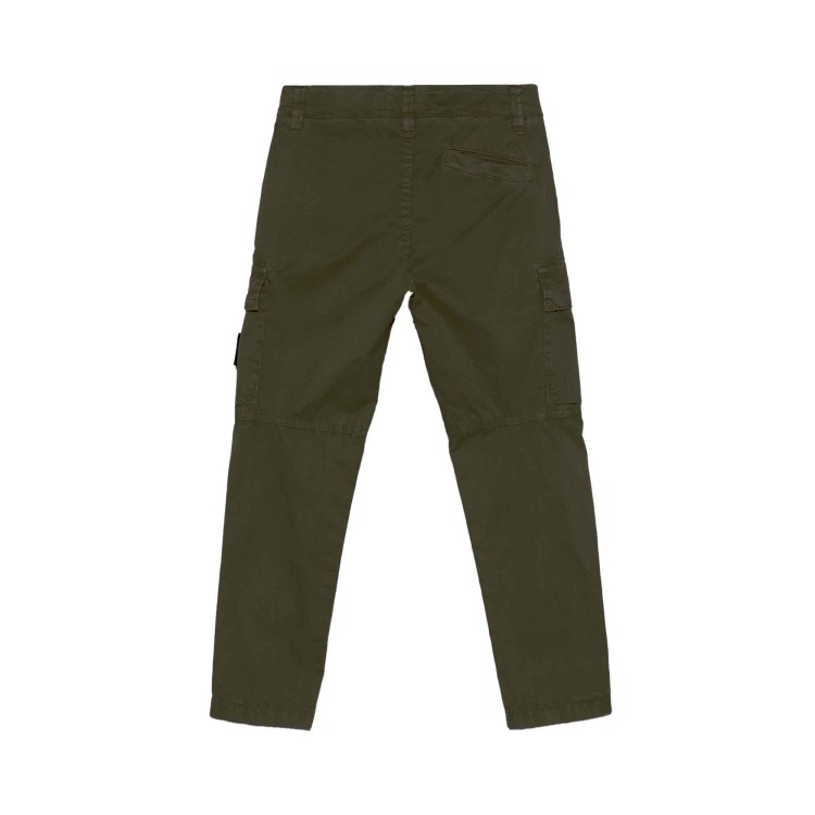 STONE ISLAND Pantaloni cargo verde militare bambino