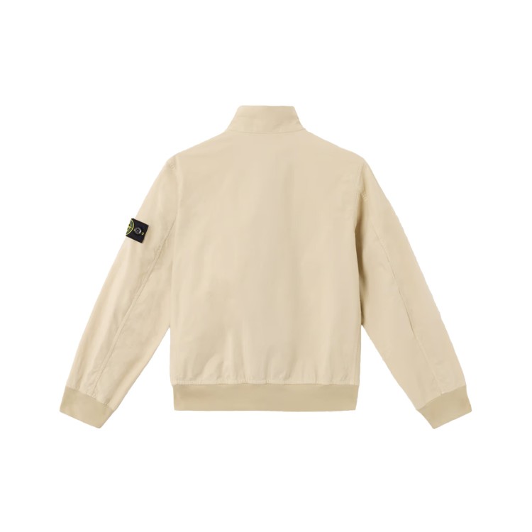 STONE ISLAND Bomber sabbia in cotone stretch con tasche bambini