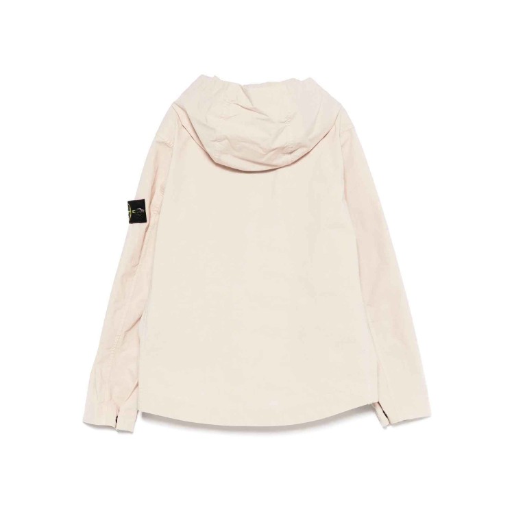 STONE ISLAND Giacca sabbia full zip con cappuccio bambini