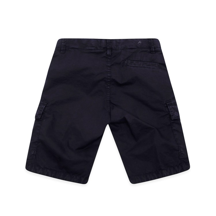 STONE ISLAND Bermuda blu cargo effetto vissuto bambino