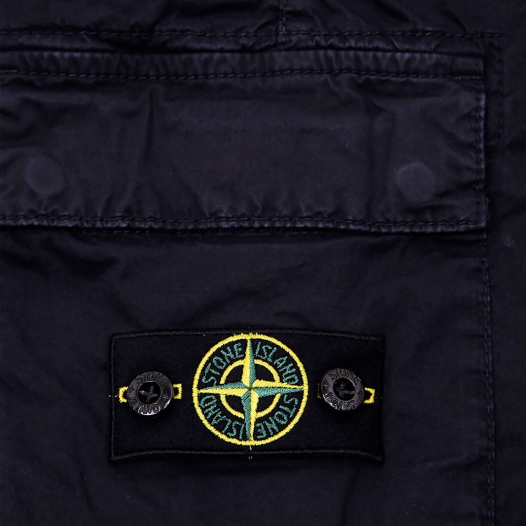 STONE ISLAND Bermuda blu cargo effetto vissuto bambino