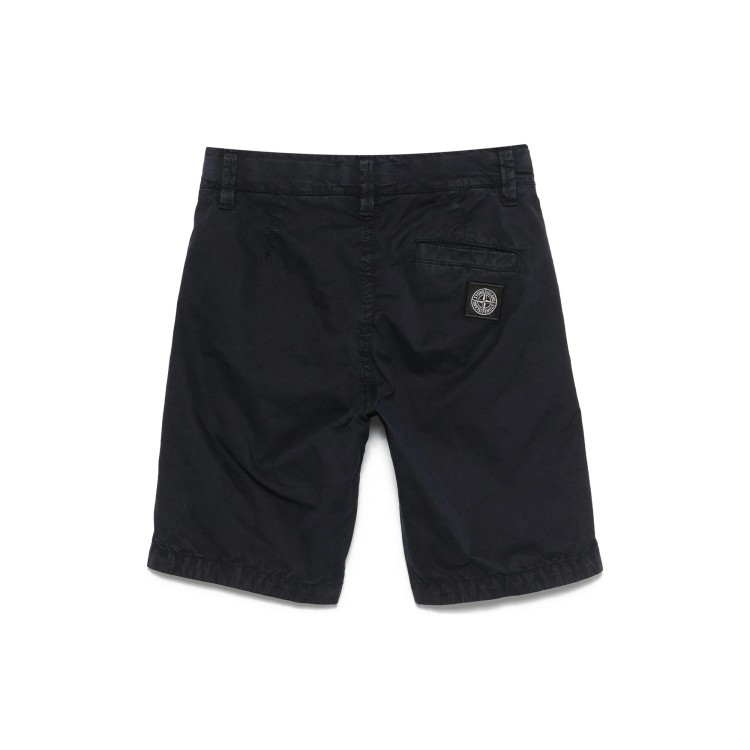 STONE ISLAND Bermuda blu navy in gabardine bambino