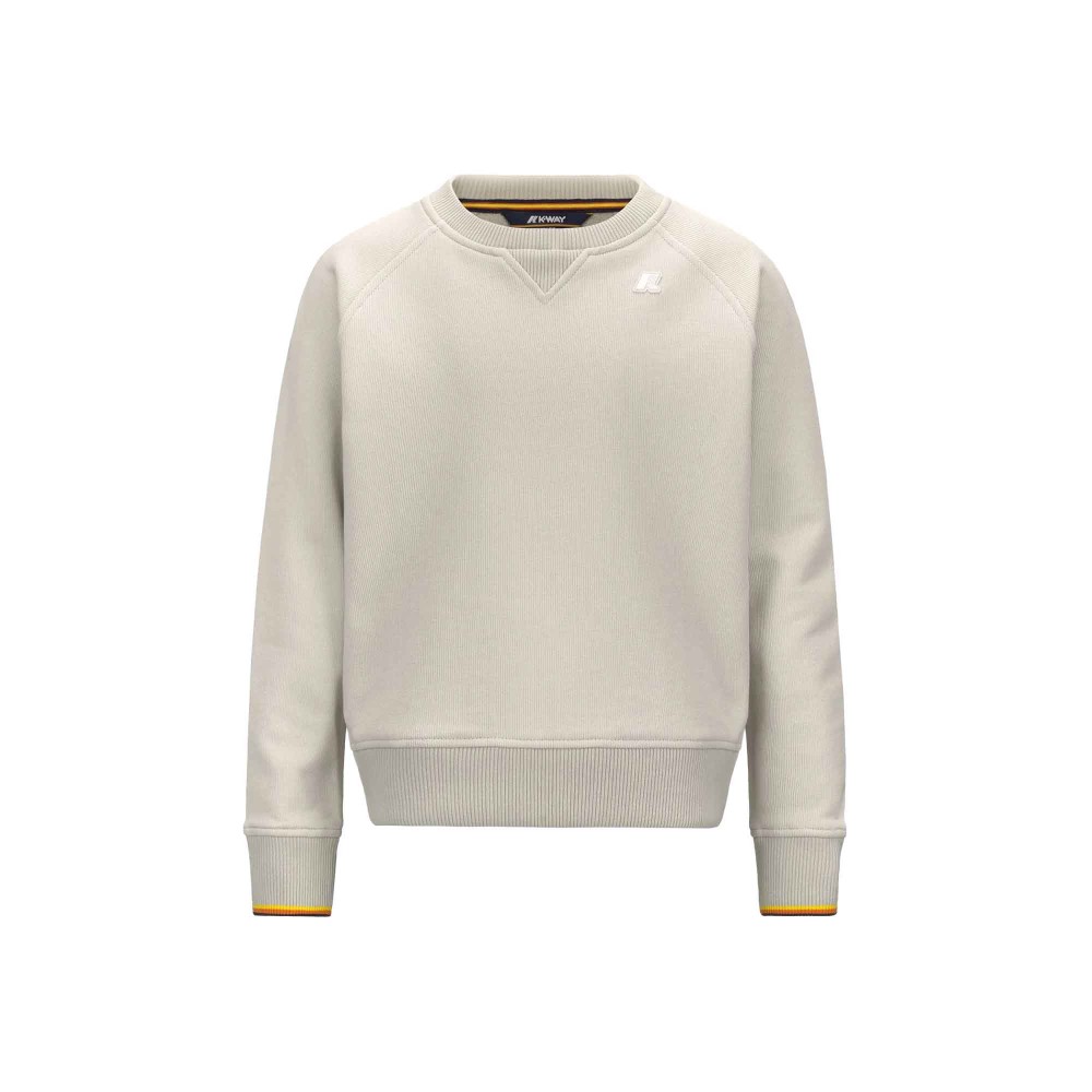 K-WAY Felpa beige girocollo...