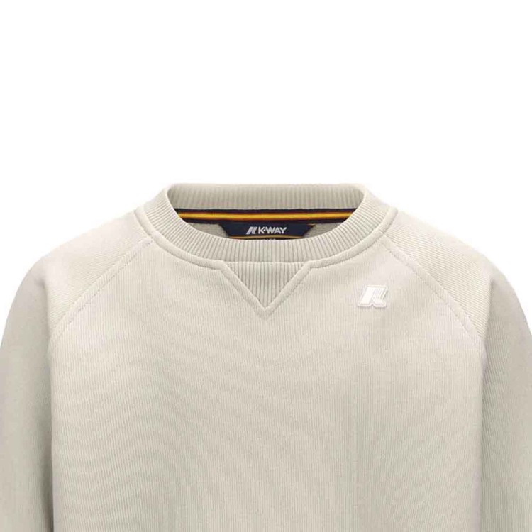 K-WAY Felpa beige girocollo in cotone bambini